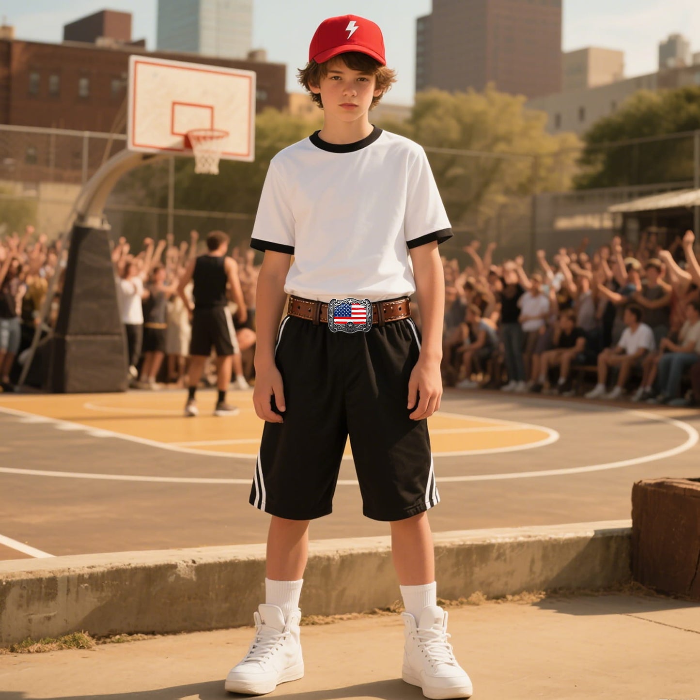 GRAERRY Western Belt Buckle for Men Women Vintage Rodeo American Flag 1776 Cowboy Belt Buckles 4th of July Parties (Color Grey)